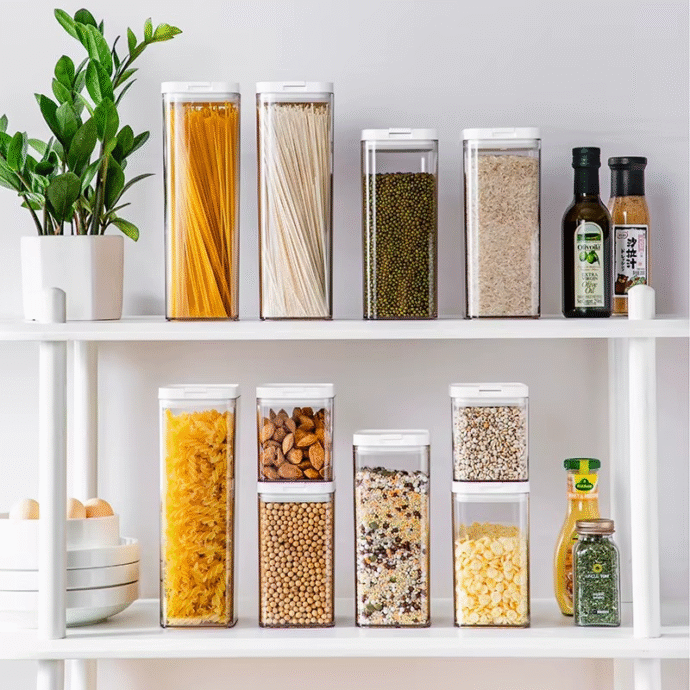 Boîtes de conservation alimentaires – 5 pièces empilables hermétiques - Image 2