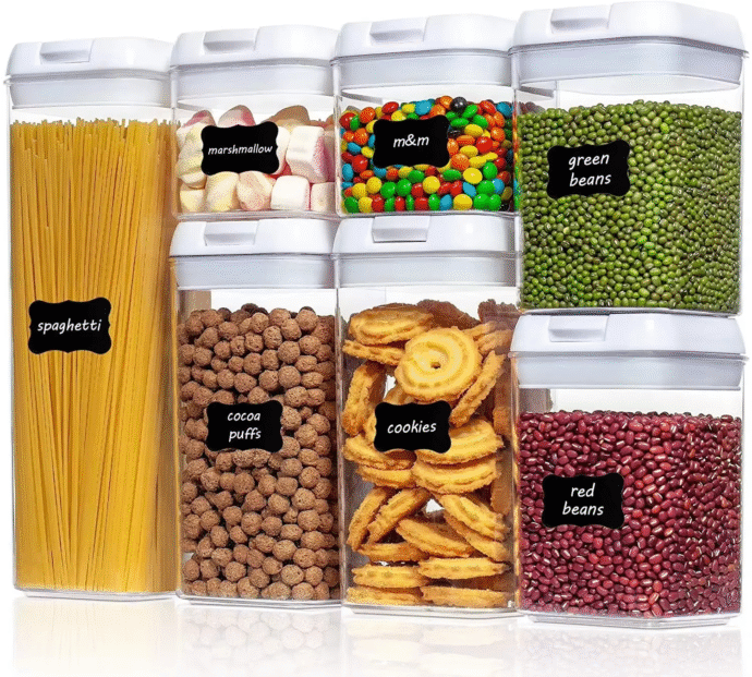 Boîtes de conservation alimentaires – 5 pièces empilables hermétiques - Image 4