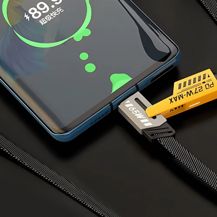 Câble Multi-USB 4-en-1 avec Porte-Clés – Charge Rapide PD 65W - Image 8