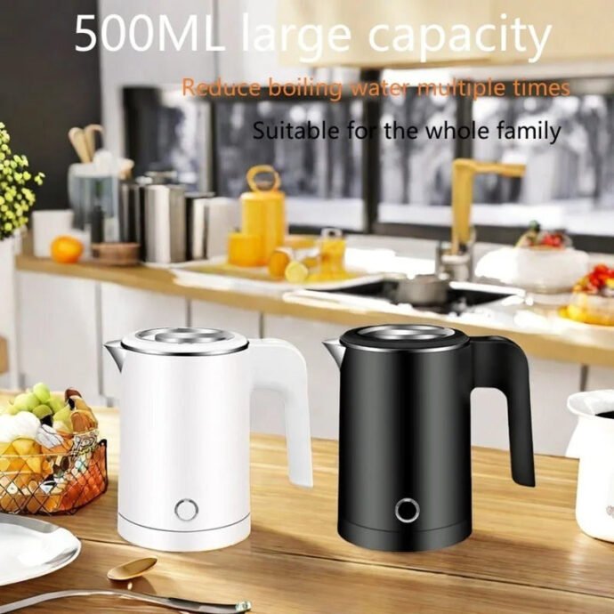 Bouilloire Électrique Portable – Acier Inox 304 | 500 ml | Chauffage Rapide 600W - Image 2