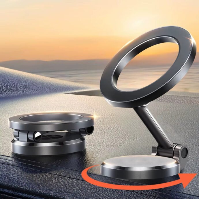 Support de Téléphone Magnétique pour Voiture – Rotation 1080° | Universel iPhone & Android TK - Image 2
