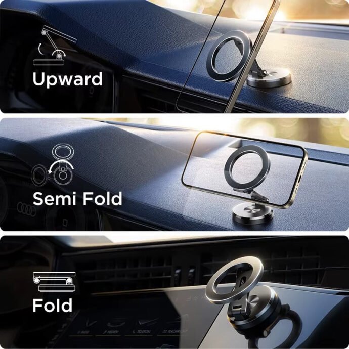 Support de Téléphone Magnétique pour Voiture – Rotation 1080° | Universel iPhone & Android TK - Image 6