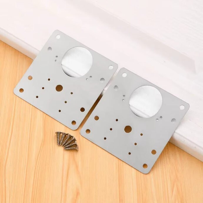 6 Pcs Charnières de Fixation pour Portes d'Armoire – Acier Inoxydable Robuste - Image 3